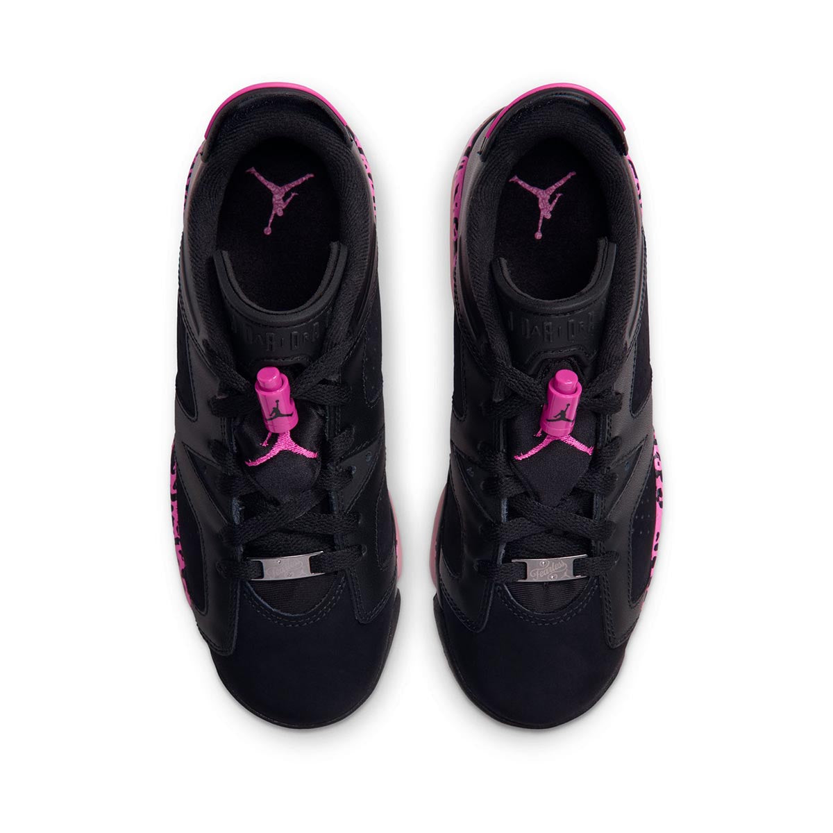 Air Jordan 6 Retro Low 'Black Fierce Pink' Big Kids' Shoes - 