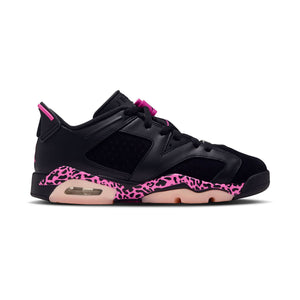 Air Jordan 6 Retro Low 'Black Fierce Pink' Big Kids' Shoes