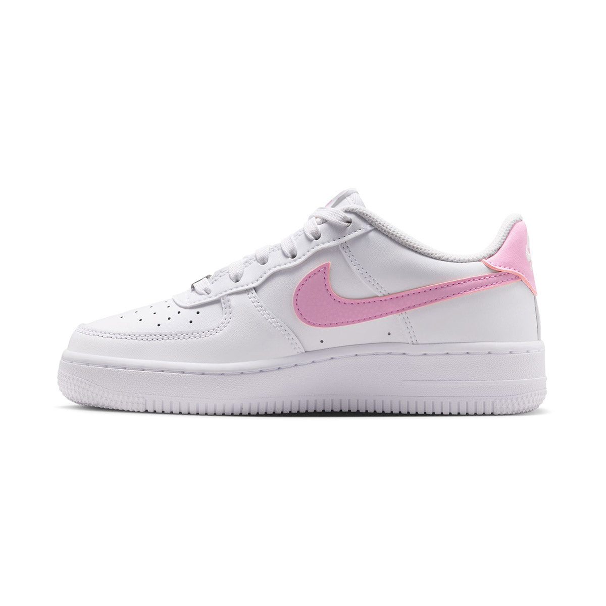 Nike Air Force 1 'White Pink Rise' Big Kids' Shoes - 
