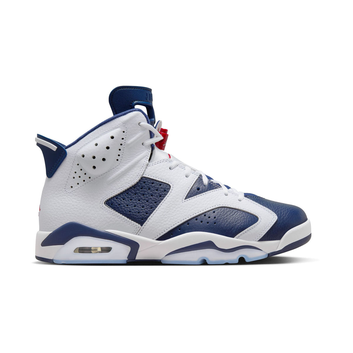 Air Jordan 6 Retro White and Midnight Navy Men's Shoes - 