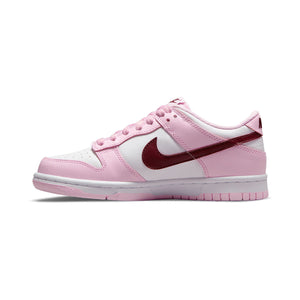 Nike Dunk Low 'Pink Foam Red White' Big Kids' Shoes
