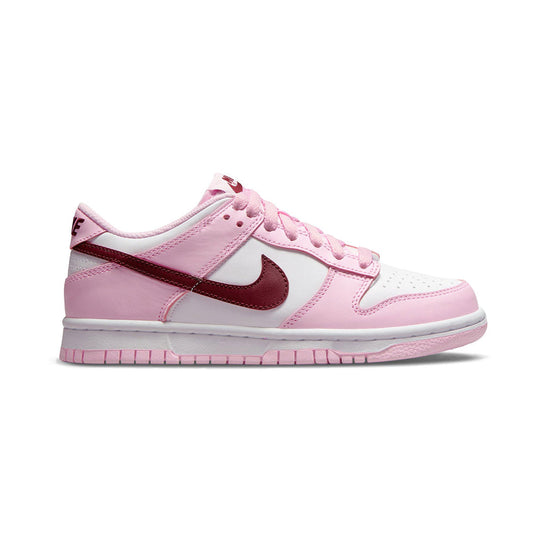Nike Dunk Low 'Pink Foam Red White' Big Kids' Shoes