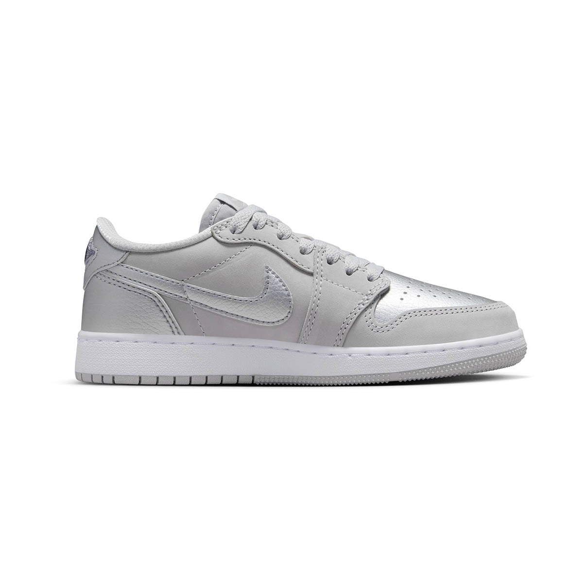 Air Jordan 1 Low OG Silver Big Kids' Shoes - BIG KIDS (3.5 - 7.0)