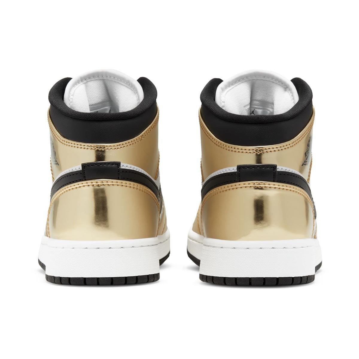 Air Jordan 1 Mid SE 'Metallic Gold Black White' Big Kids' Shoes - Kids Jordans Shoes