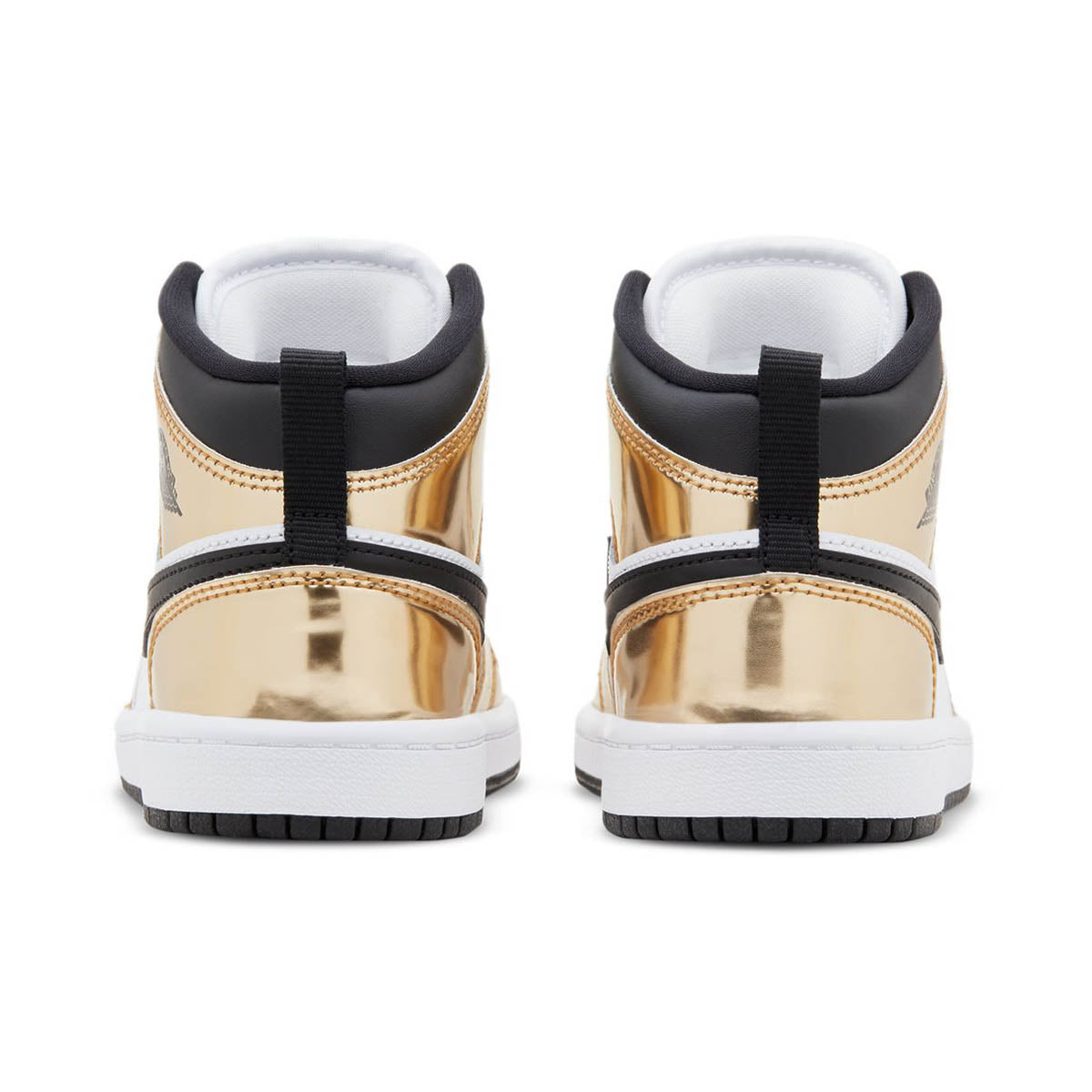 Jordan 1 Mid SE 'Metallic Gold Black White' Little Kids' Shoes - 