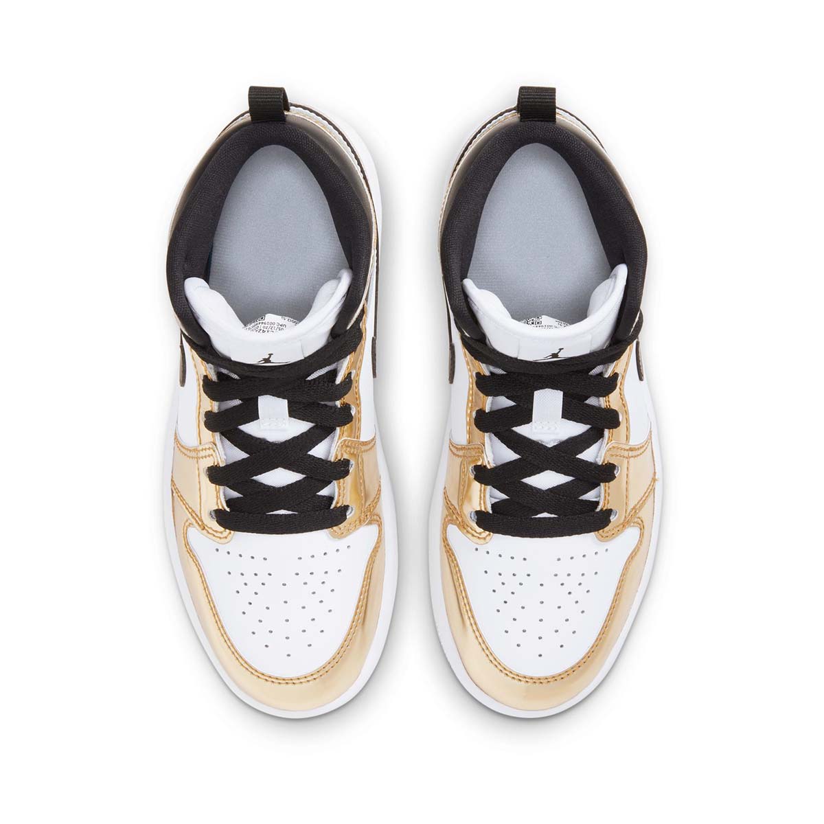 Jordan 1 Mid SE 'Metallic Gold Black White' Little Kids' Shoes - 