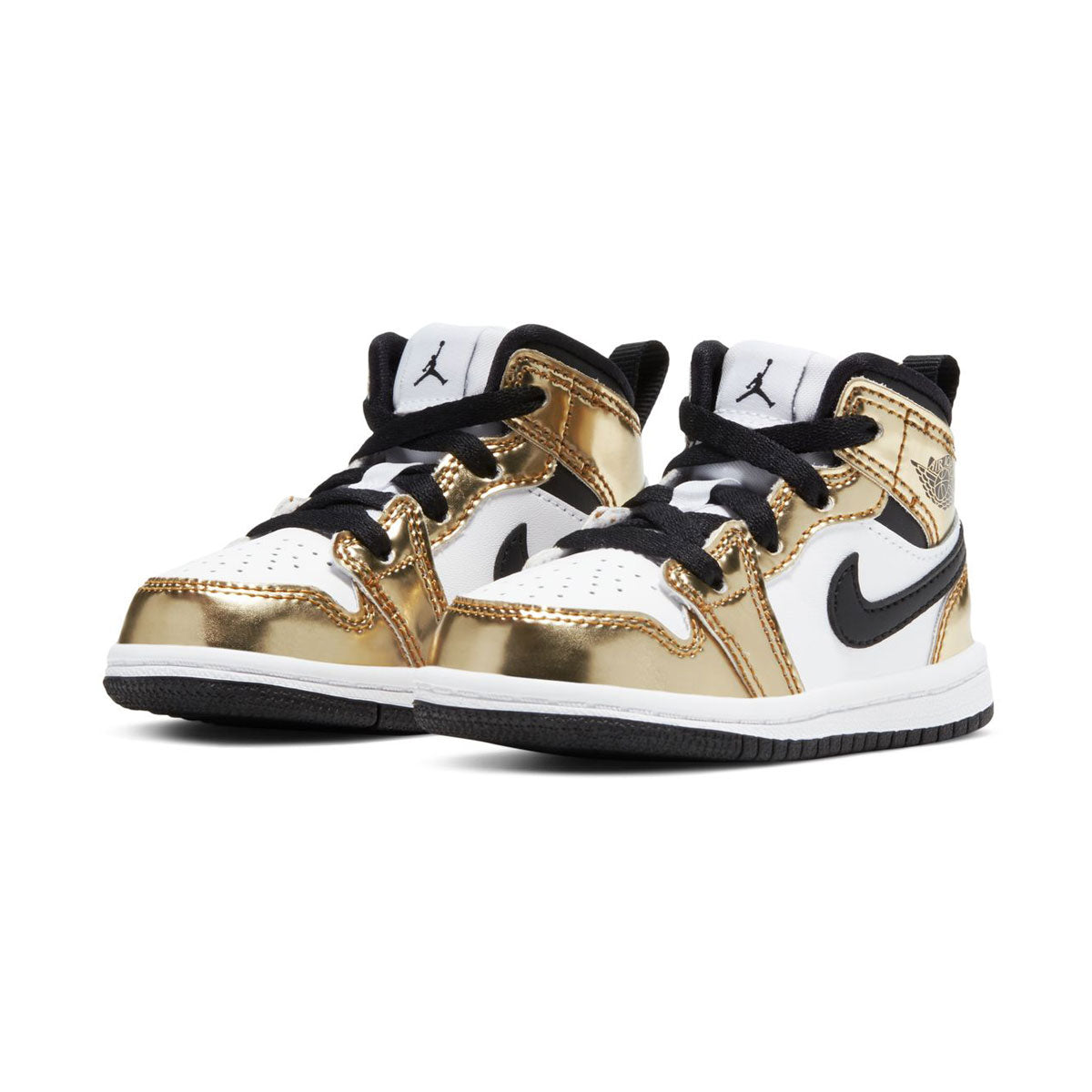 Jordan 1 Mid SE 'Metallic Gold Black White' Baby/Toddler Shoes - 