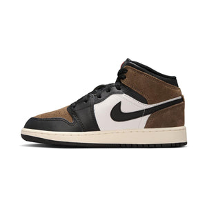 Air Jordan 1 Mid 'Black Palomino' Big Kids' Shoes