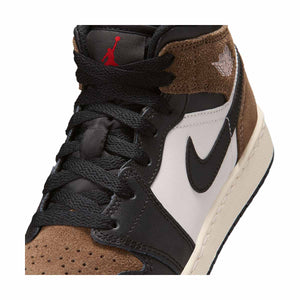 Air Jordan 1 Mid 'Black Palomino' Big Kids' Shoes