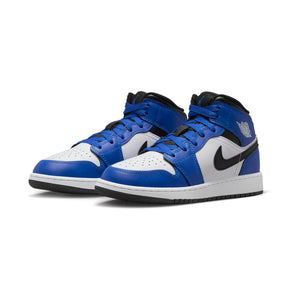 Air Jordan 1 Mid 'Game Royal White Black' Big Kids' Shoes