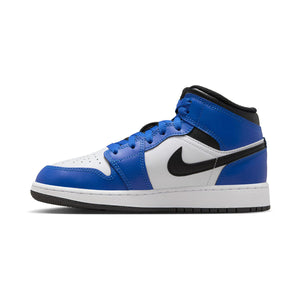 Air Jordan 1 Mid 'Game Royal White Black' Big Kids' Shoes