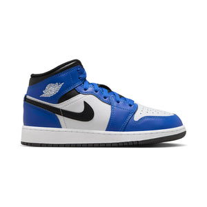 Air Jordan 1 Mid 'Game Royal White Black' Big Kids' Shoes