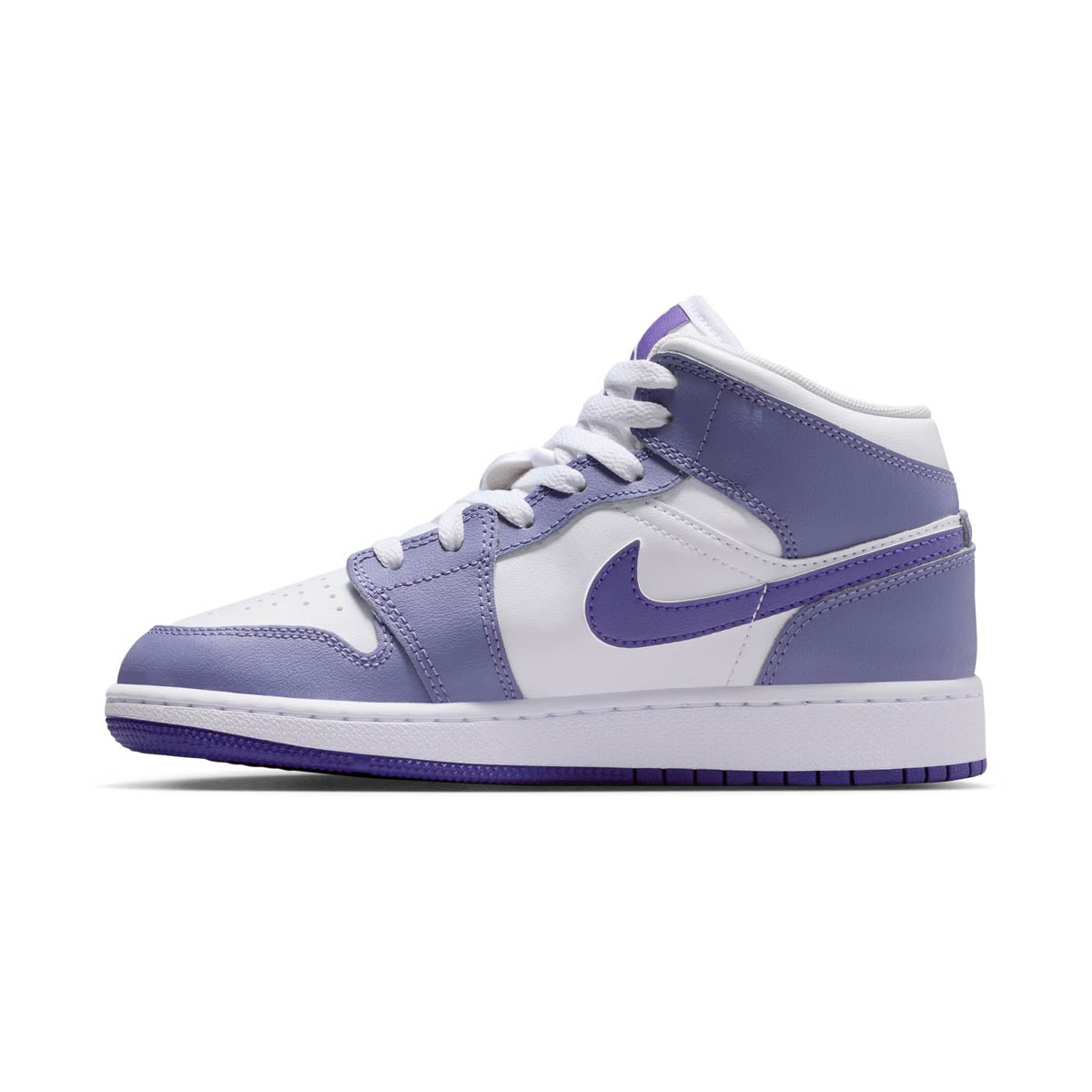 Air Jordan 1 Mid &#39;Dusty Amethyst&#39; Big Kids&#39; Shoes