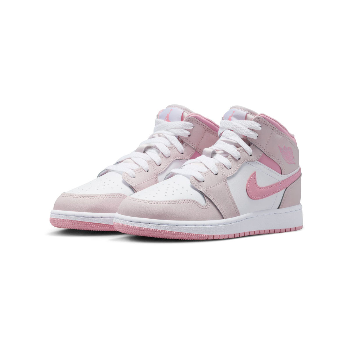 Air Jordan 1 Mid 'Pearl Pink White' Big Kids' Shoes - Kids Casual: Kids Shoes