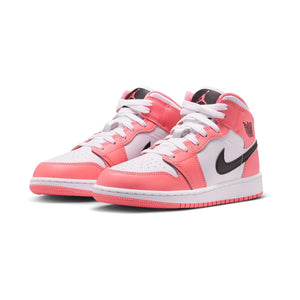 Air Jordan 1 Mid 'Pink Gaze' Big Kids' Shoes
