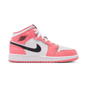 Air Jordan 1 Mid 'Pink Gaze' Big Kids' Shoes