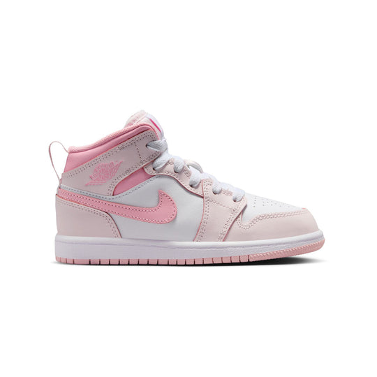 Jordan 1 Mid 'Pearl Pink White' Little Kids' Shoes