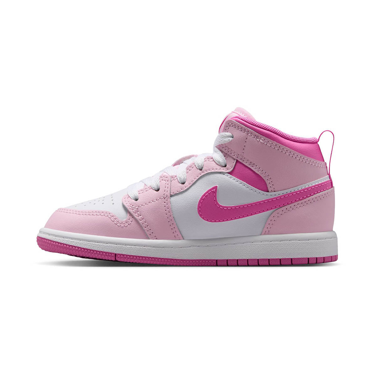 Jordan 1 Mid 'Pearl Pink White' Little Kids' Shoes - 