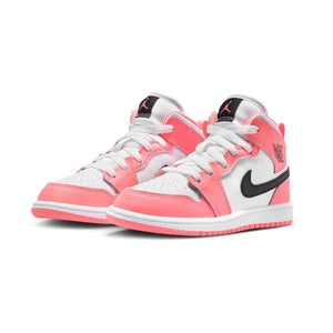 Jordan 1 Mid 'Pink Gaze' Little Kids' Shoes