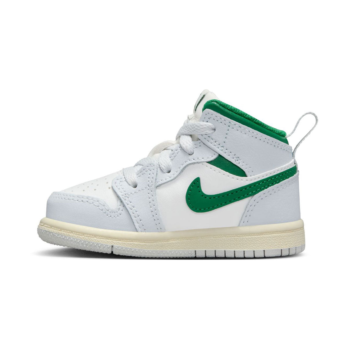 Jordan 1 Mid &#39;Summit White Pure Platinum Sail Pine Green&#39; Toddler Shoes