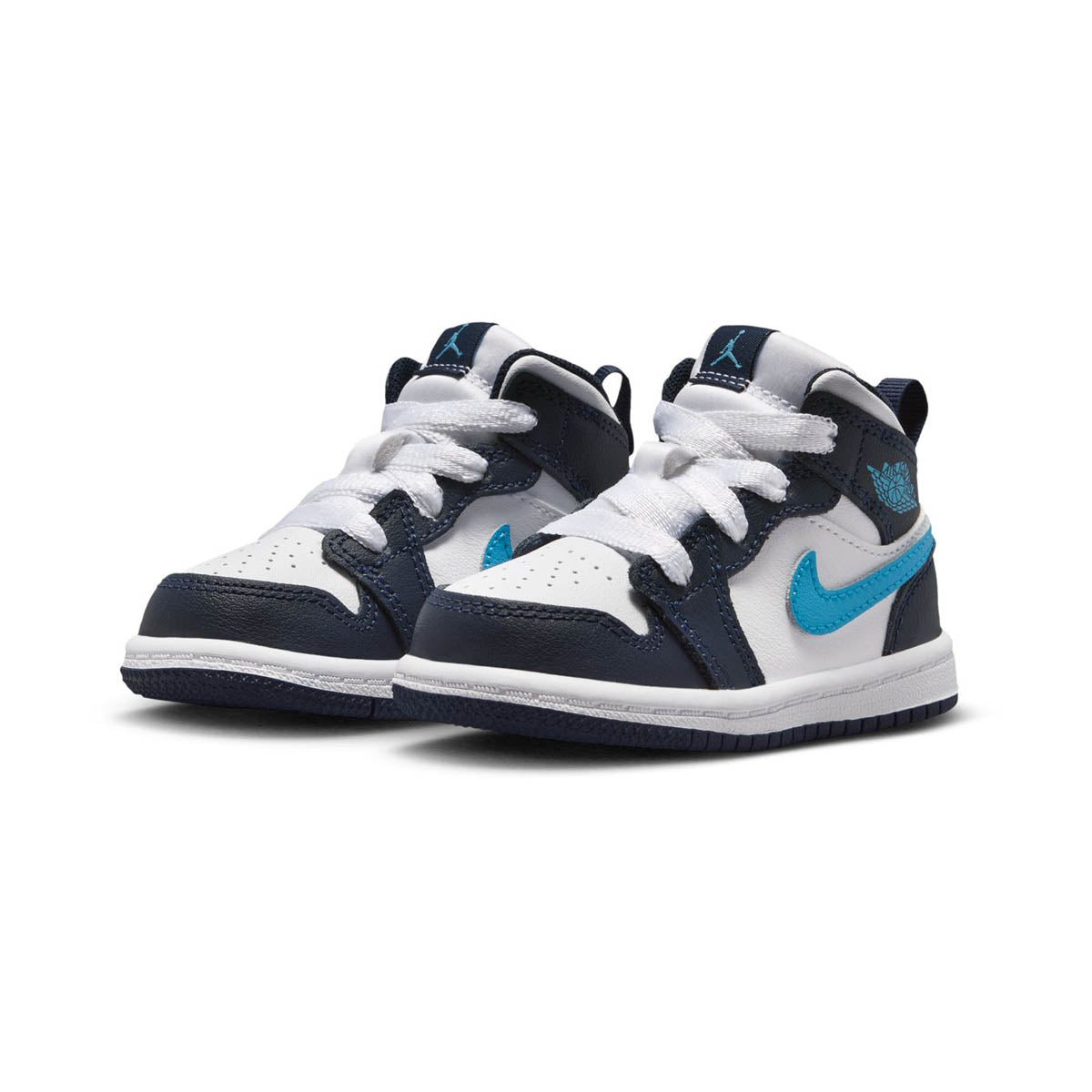 Jordan 1 Mid 'Obsidian Dark Dust Blue' Baby/Toddler Shoes - 
