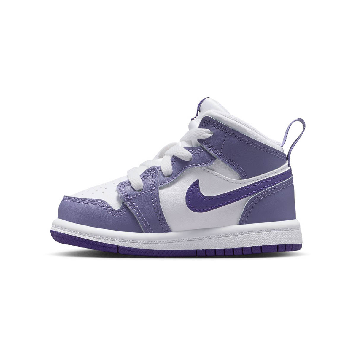 Jordan 1 Mid &#39;Dusty Amethyst White Court Purple&#39; Baby/Toddler Shoes