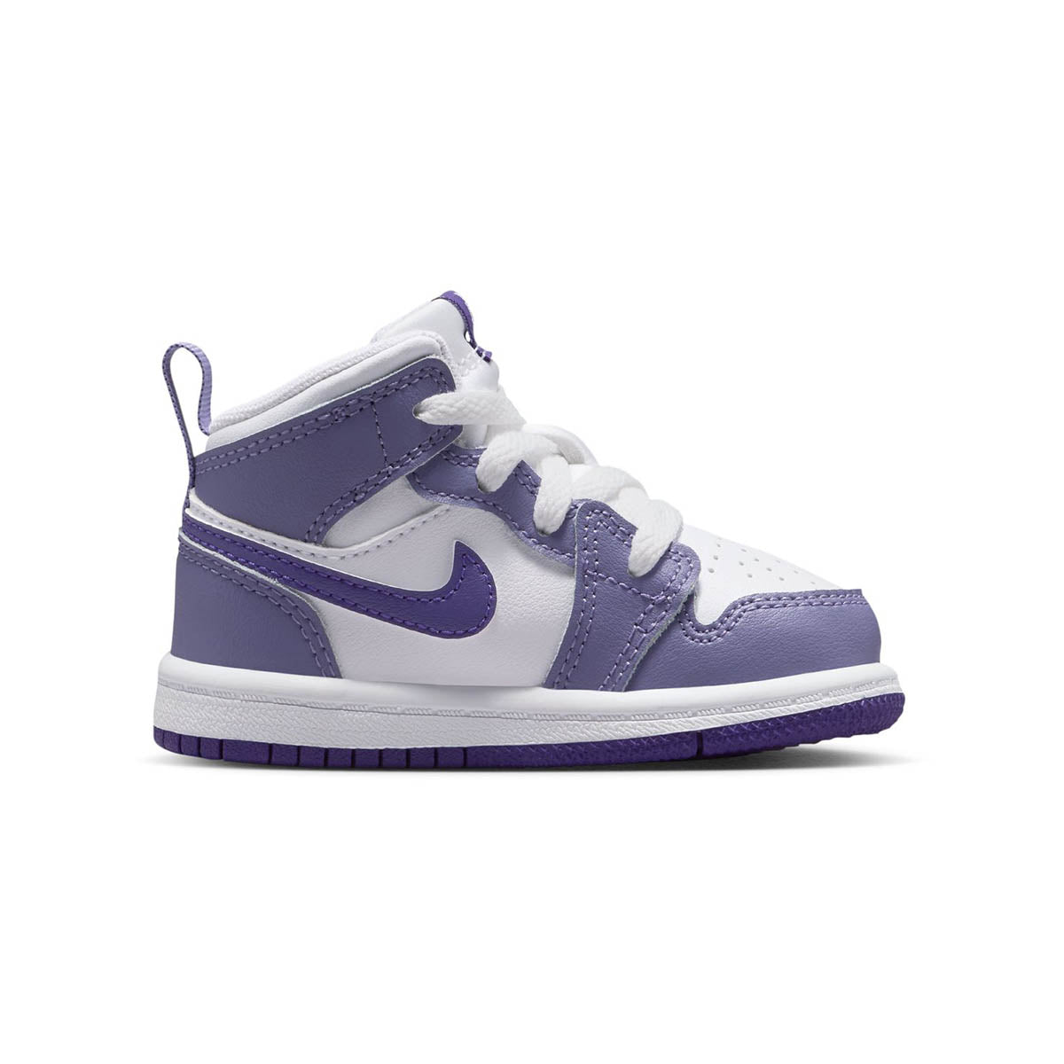 Jordan 1 Mid 'Dusty Amethyst White Court Purple' Baby/Toddler Shoes - Girls Shoes: Toddler Jordan 1 Shoes