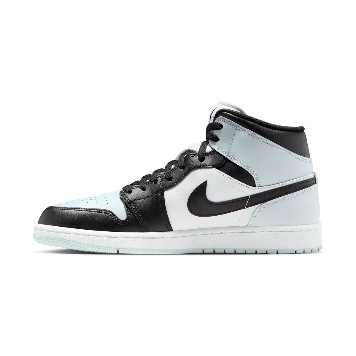 Air Jordan 1 'Black Aura Squadron Blue' Mid Men's Shoes - 