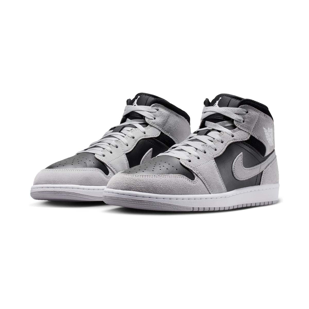 Air Jordan 1 Mid 'Light Smoke Grey Black' Men's Shoes - 