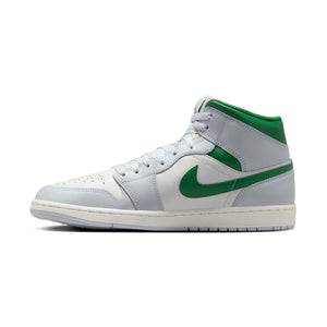 Air Jordan 1 Mid 'White Pure Platinum Pine Green' Men's Shoes