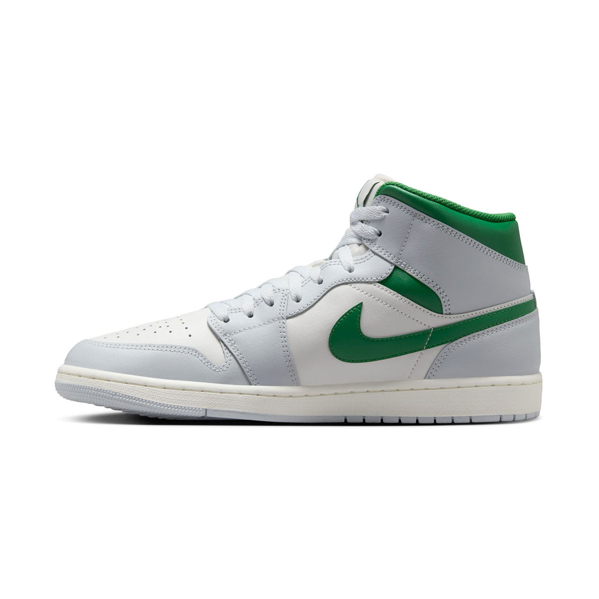 Air Jordan 1 Mid &#39;White Pure Platinum Pine Green&#39; Men&#39;s Shoes