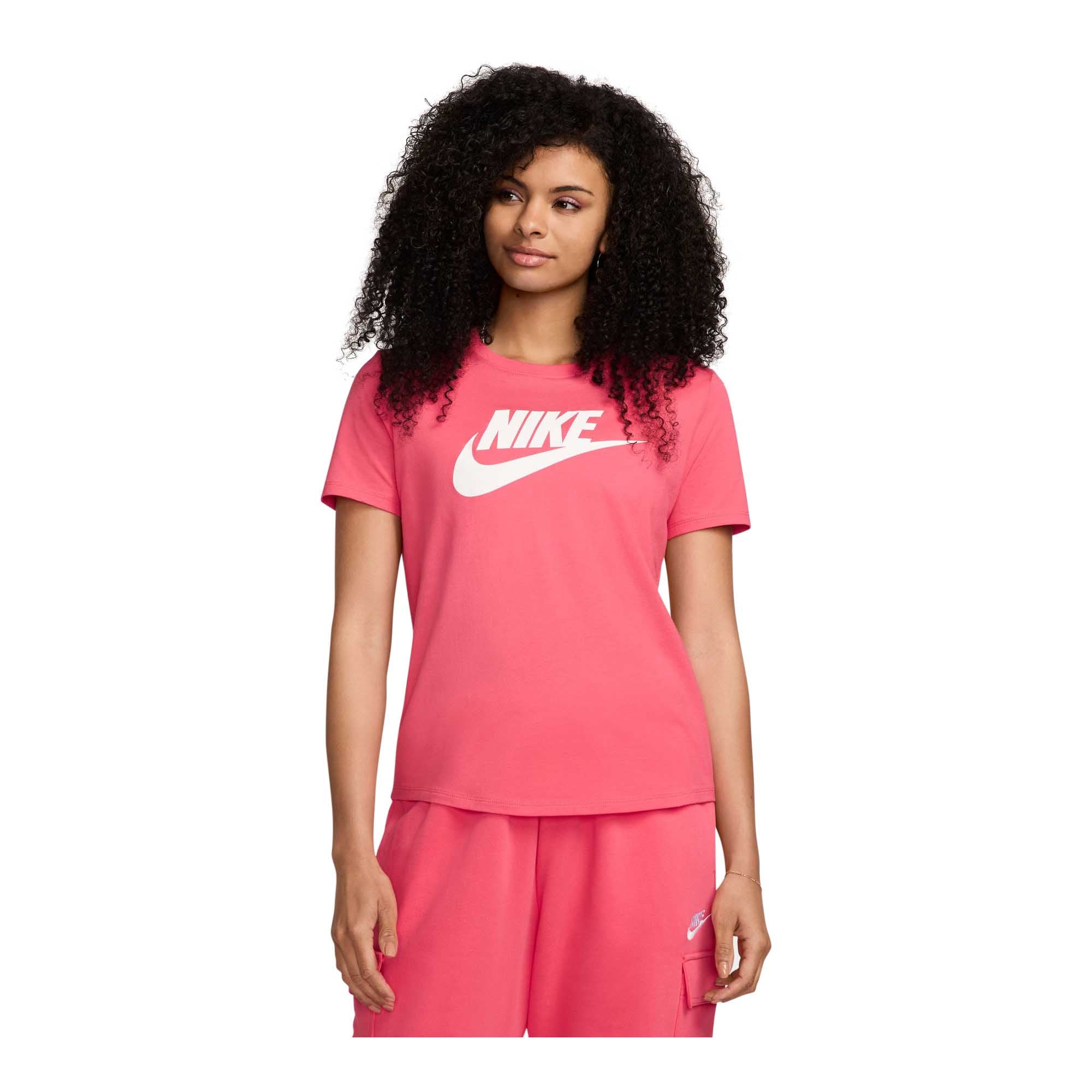 Nike Sportswear Essentials Pink Women's Logo T-Shirt - Nike Outfits for Women