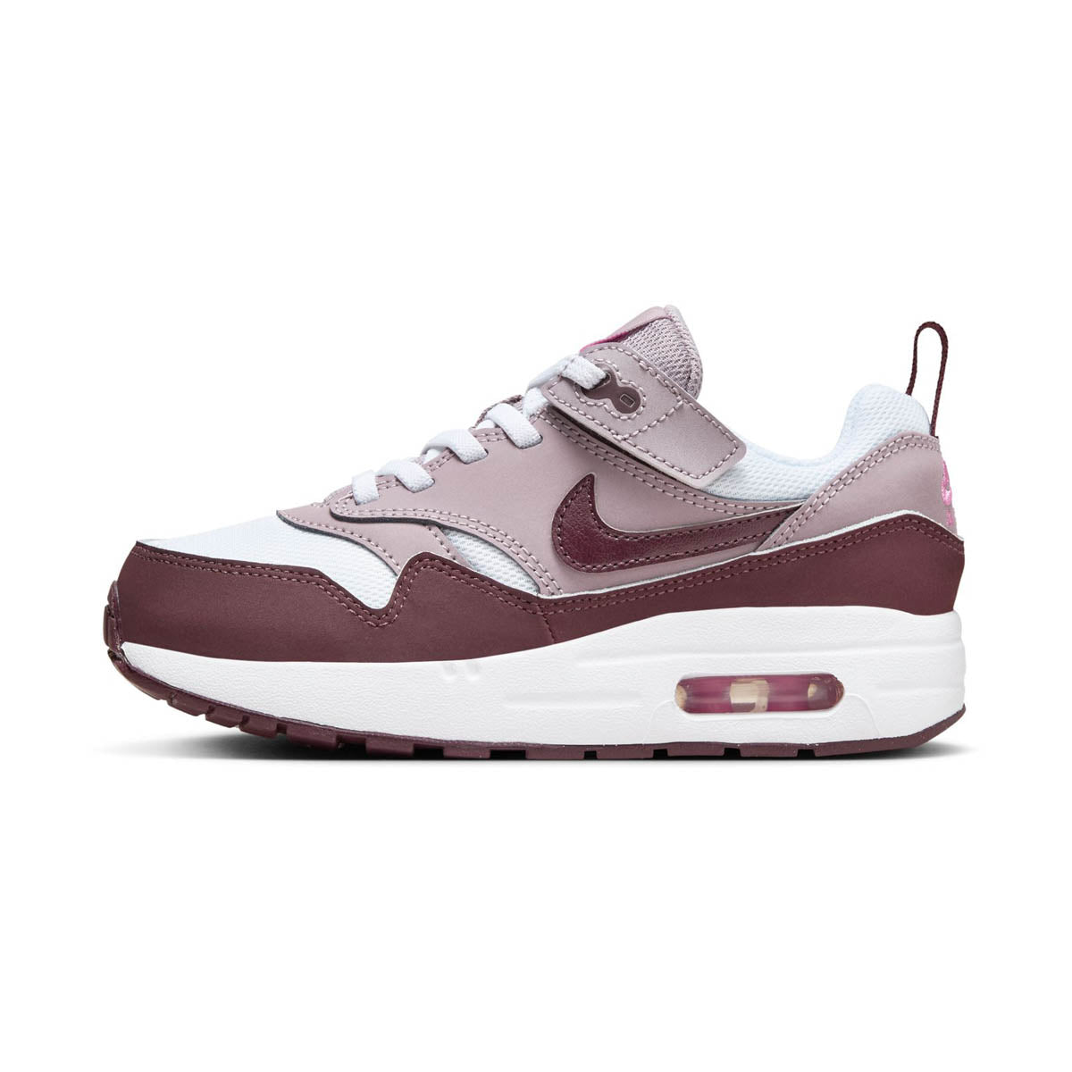 Nike Air Max 1 EasyOn &#39;Light Violet Burgundy Crush&#39; Little Kids&#39; Shoes