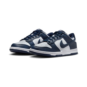 Nike Dunk Low 'White Midnight Navy' Big Kids' Shoes