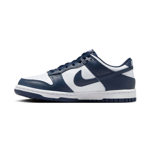 Nike Dunk Low 'White Midnight Navy' Big Kids' Shoes