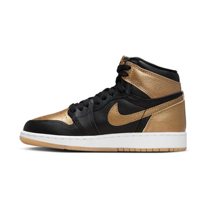 Air Jordan 1 High OG 'Black Metallic Gold-Sail' Big Kids' Shoes