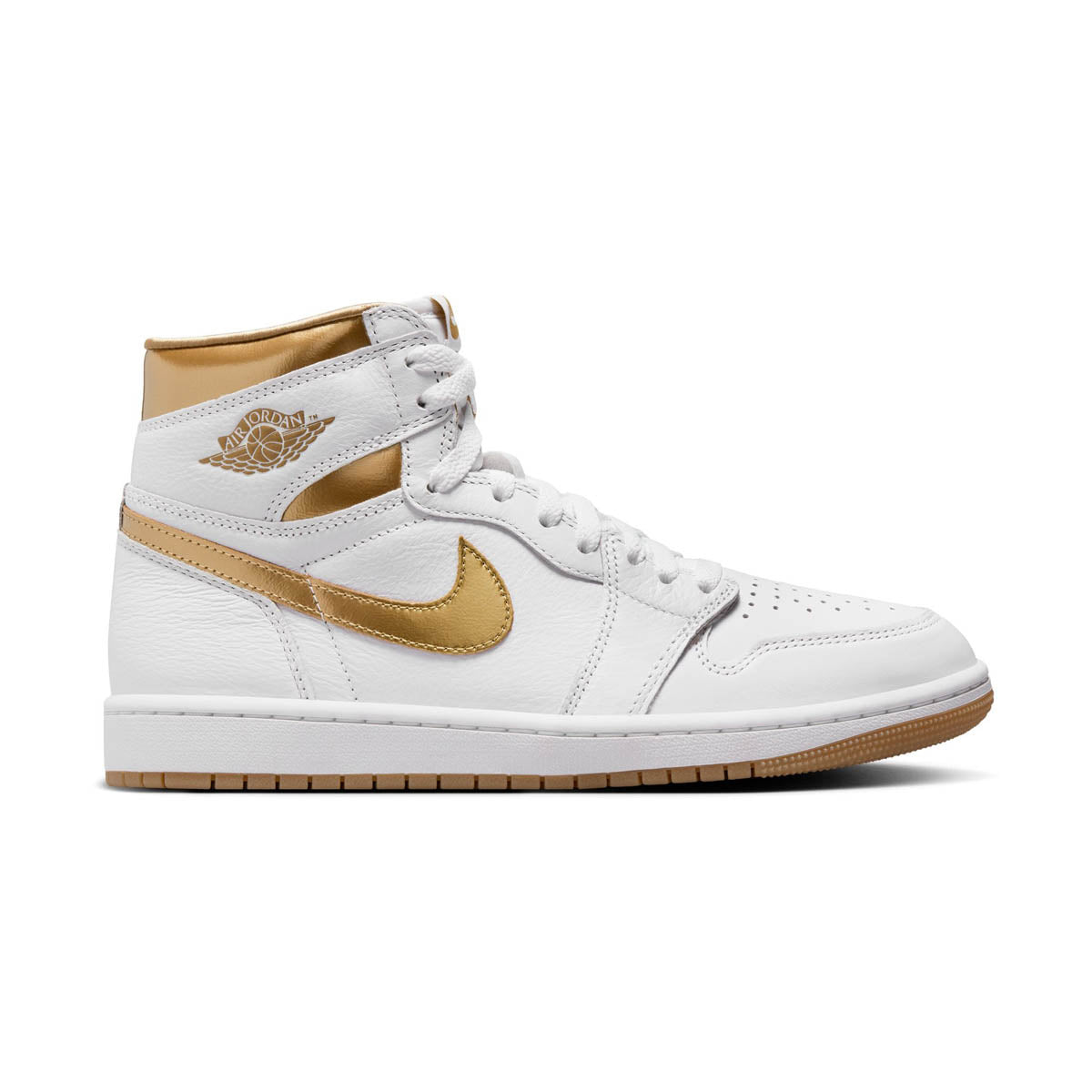 Air Jordan 1 Retro High OG 'White and Gold' Women's Shoes - 