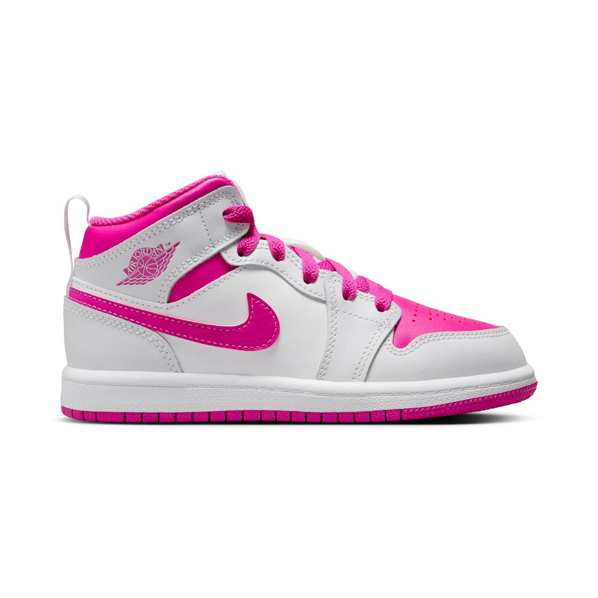 Jordan 1 Mid &#39;Fire Pink&#39; Little Kids&#39; Shoes