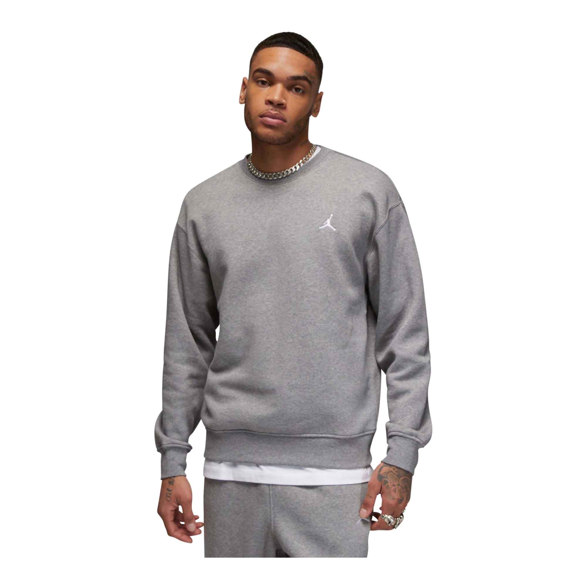 Jordan Brooklyn Fleece Men's Crewneck Sweatshirt - Nike Tech fleece Pants - Jordan Sweatpants