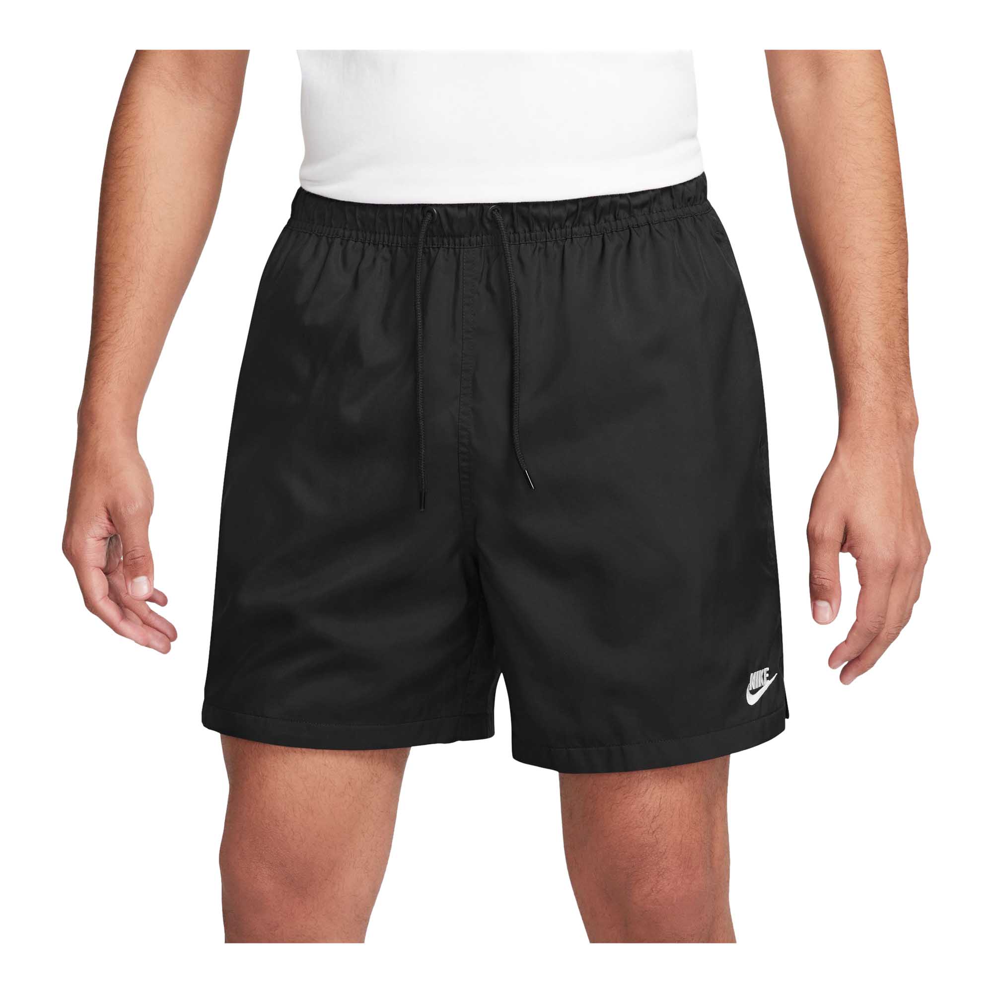 Shop Nike Club Men's 'Black' Woven Flow Shorts Millennium Shoes