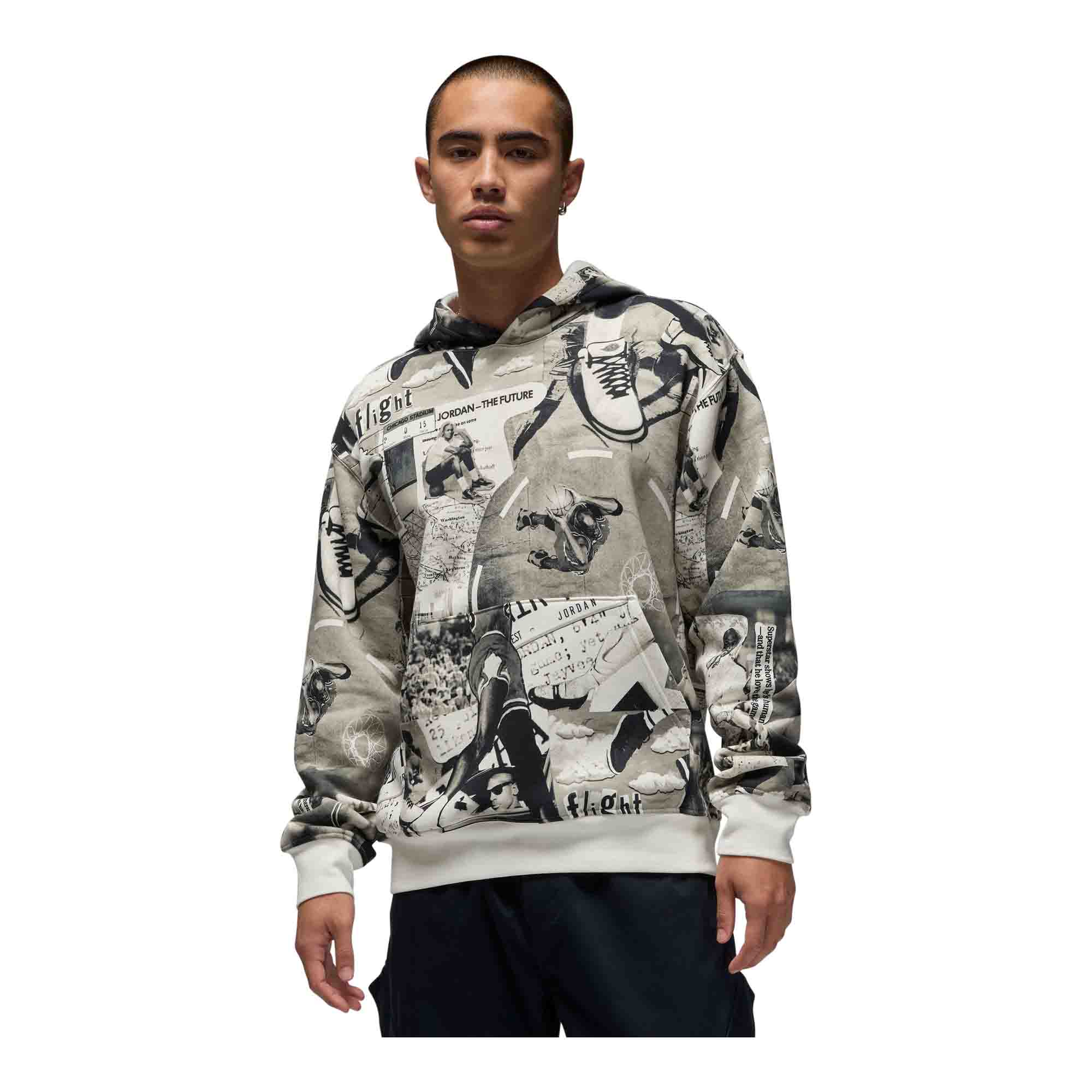 Jordan Brooklyn Fleece Men's Printed Pullover Hoodie - Men's Nike pullover hoodies