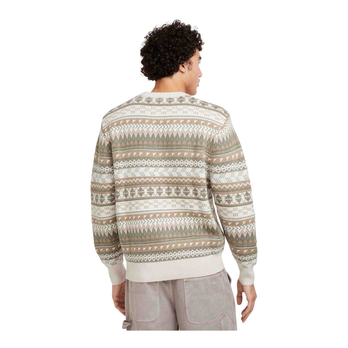 Nike Life Men&#39;s Fair Isle Swoosh Sweater