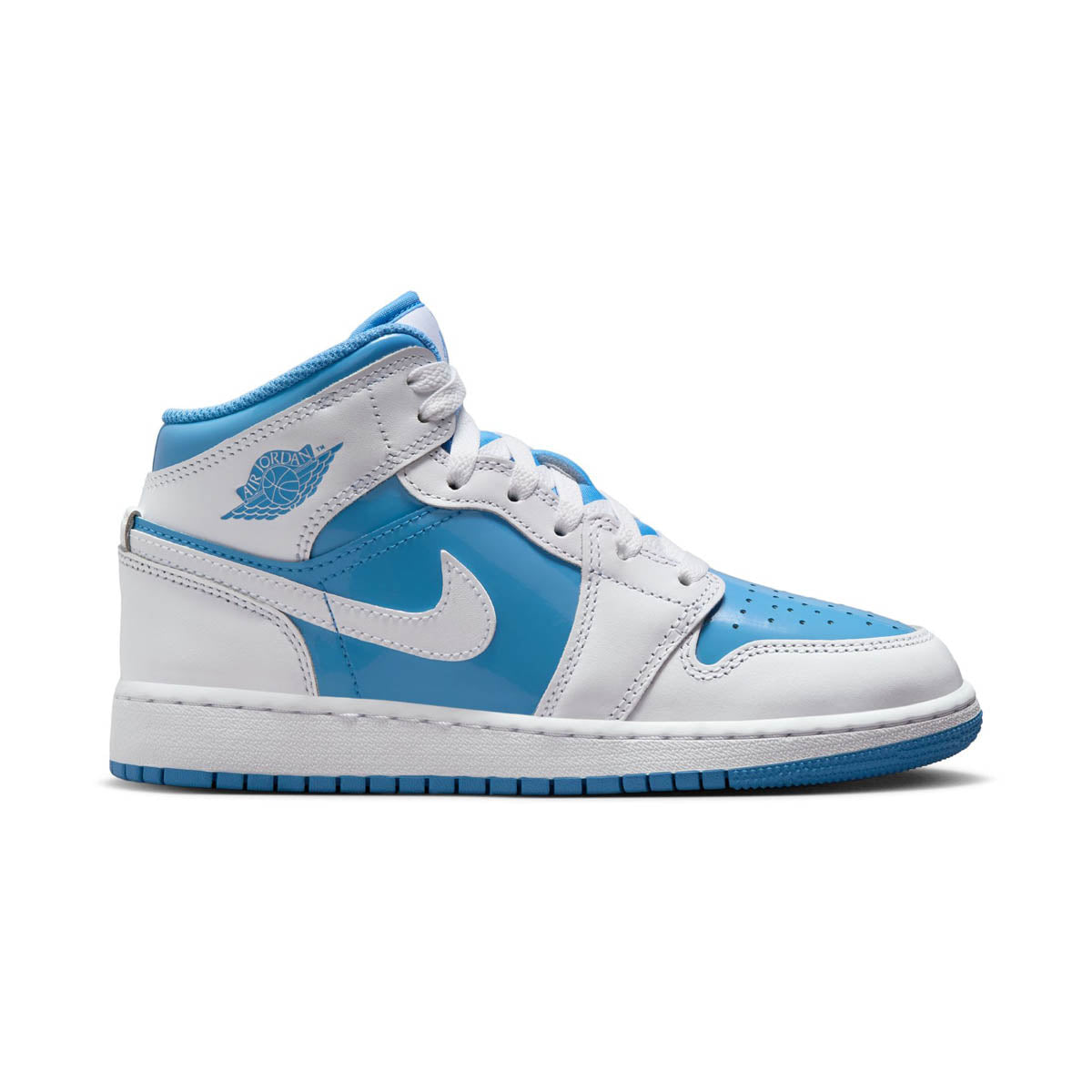 Kids Jordan Air 1 Mid SE Shoes Big 4 White Legend Blue