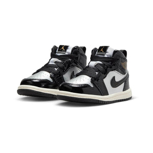 Jordan 1 Mid SE 'Black Metallic Silver Sail Metallic Gold' Baby/Toddler Shoes