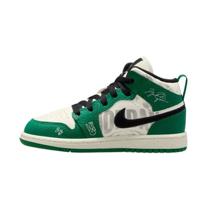 Jordan 1 Mid SE 'Pine Green' Little Kids' Shoes