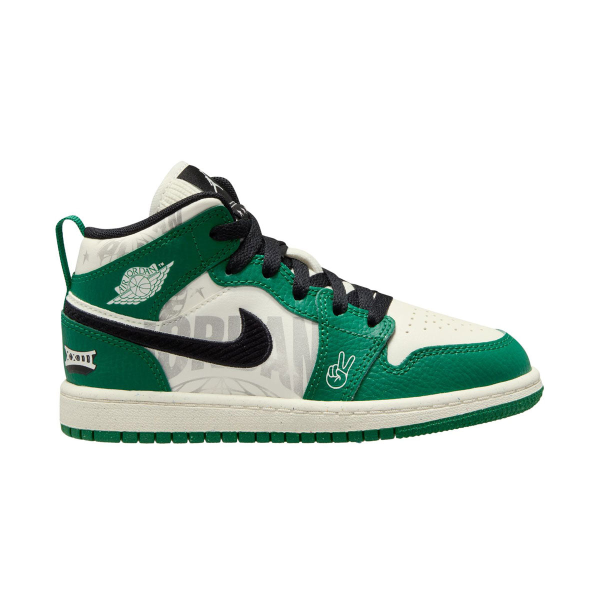 Jordan 1 Mid SE 'Pine Green' Little Kids' Shoes - 