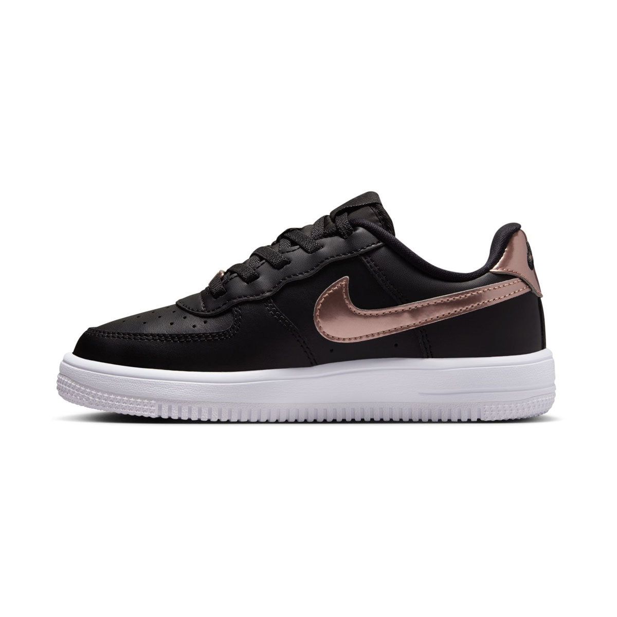 Nike Force 1 Low SE EasyOn &#39;Black &amp; Metallic Red Bronze&#39; Little Kids&#39; Shoes