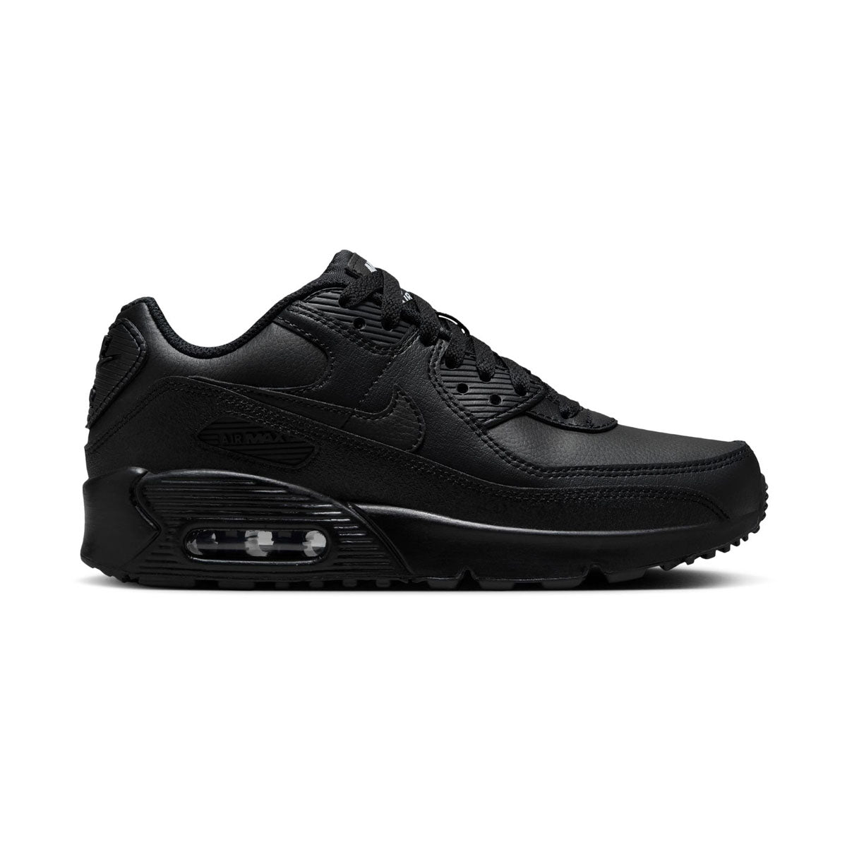 Nike Air Max 90 'Triple Black' Big Kids' Shoes - KIDS RUNNING