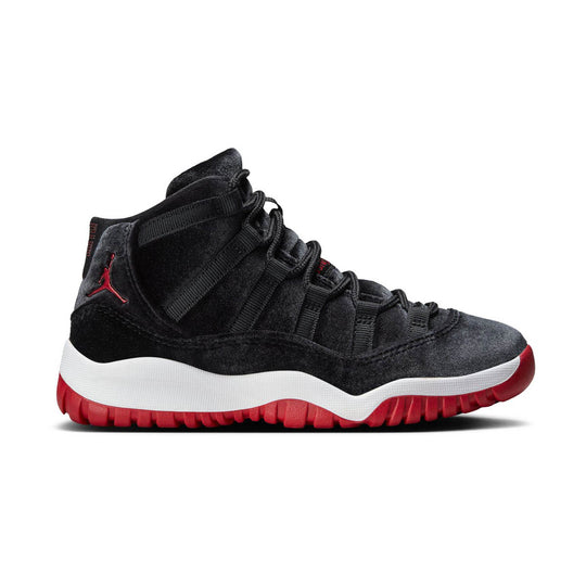 Jordan 11 Retro 'Bred Velvet' Little Kids' Shoes