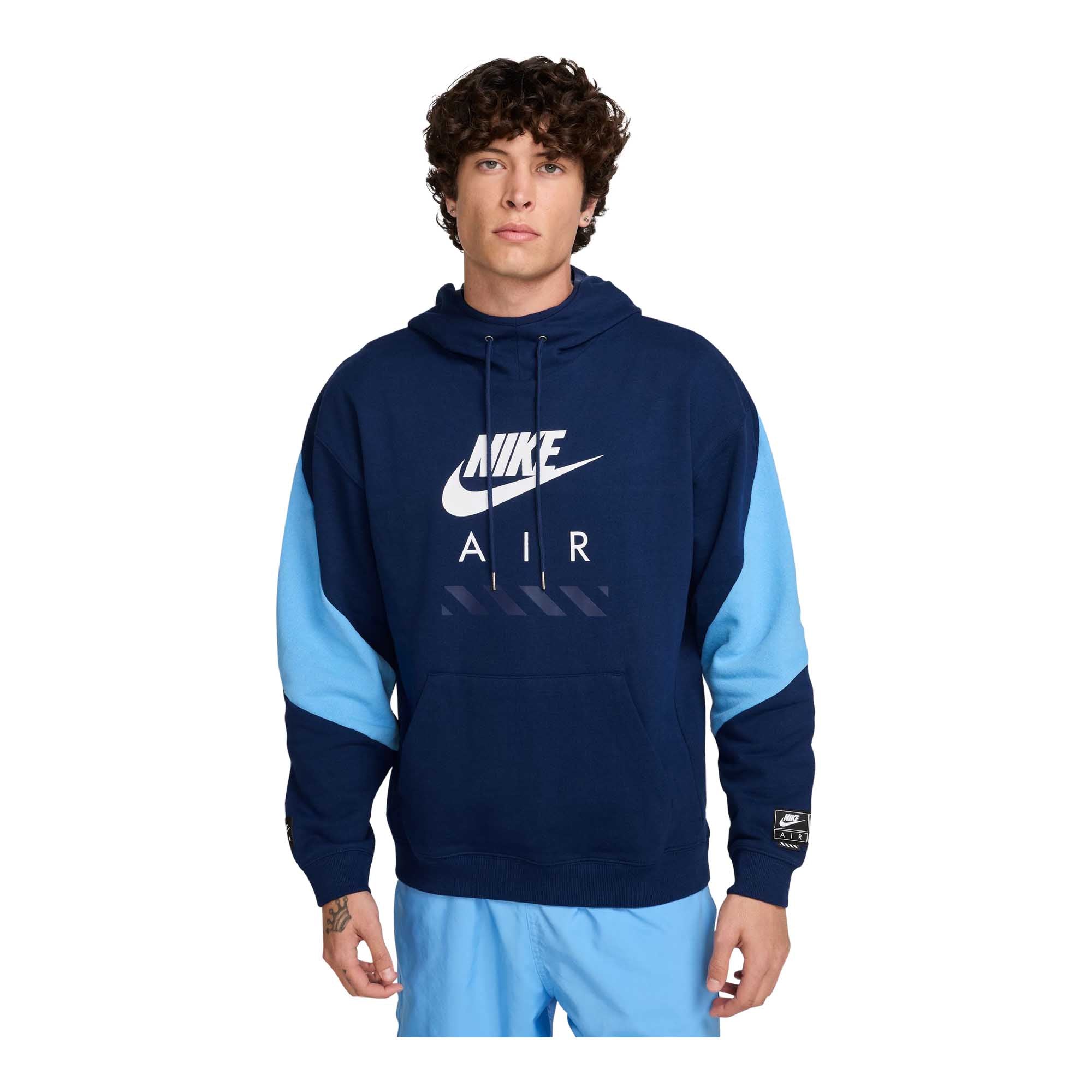 Mens Hoodies Blue Nike Air Sweatshirt Nike Swoosh Nike Air